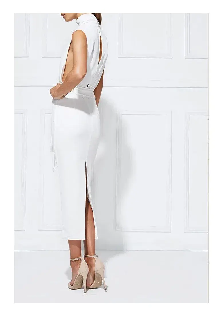 MISHA Balbina Milk Dress White Size 6/XS for rent on The Volte - main image
