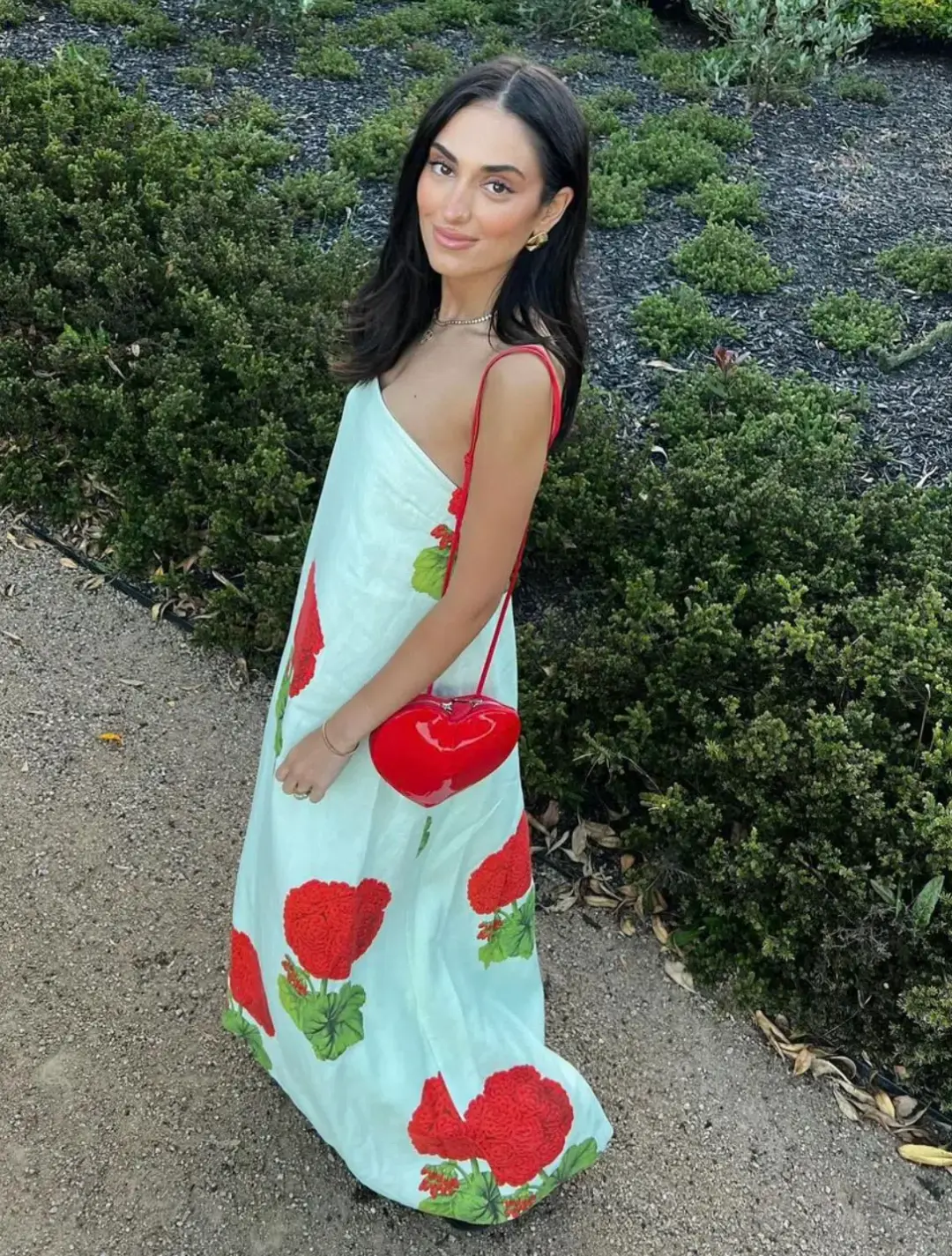 Oroton Posie Geranium Gown Sea Spray Size 6 for rent on The Volte - main image