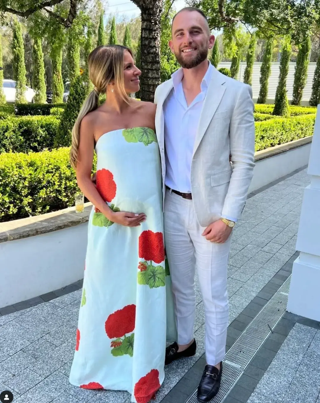 Oroton Posie Geranium Gown Sea Spray Size 6 for rent on The Volte - main image