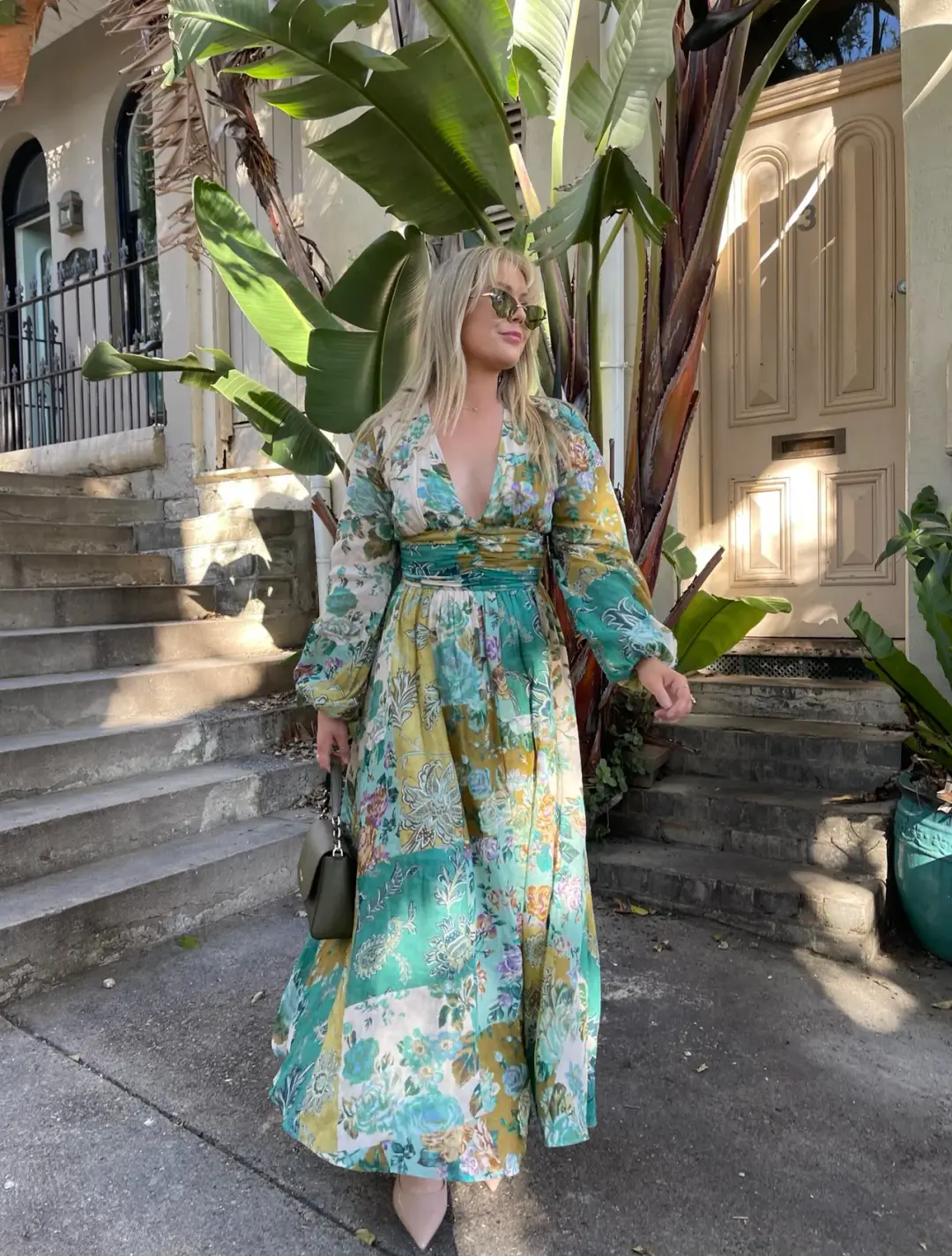 Kate Ford Adana Ruched Gown Floral Size 10 for rent on The Volte - main image