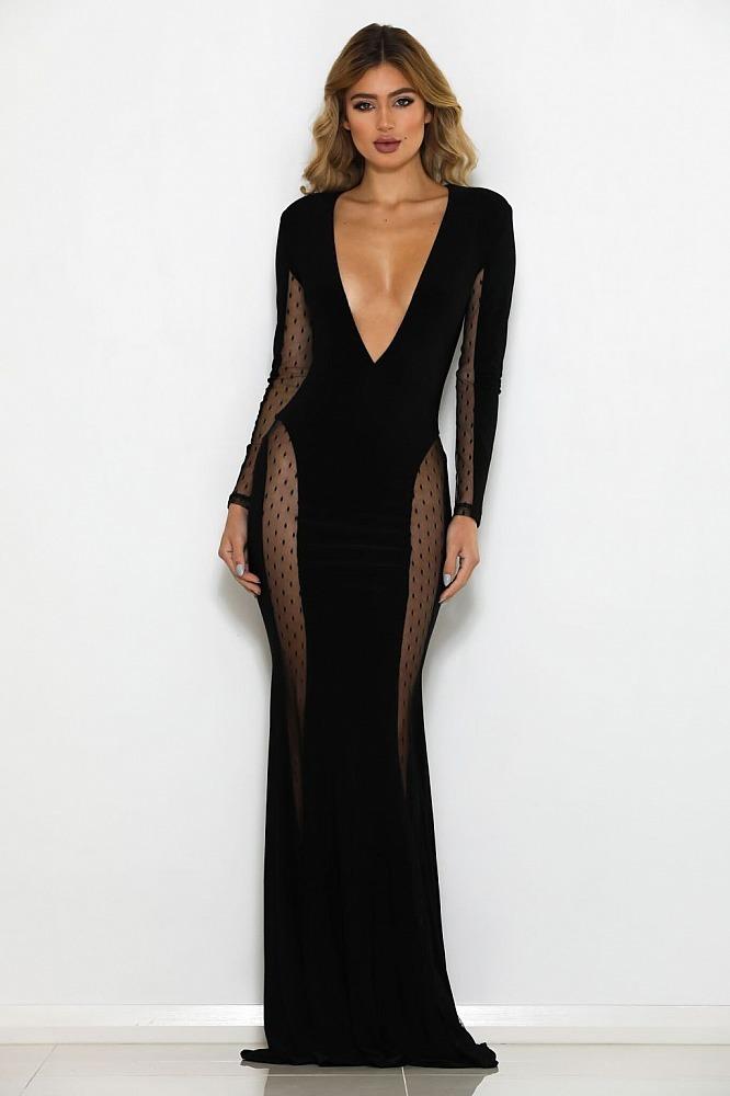 Abyss by Abby Penelope Gown Black Size 6 for rent on The Volte - main image
