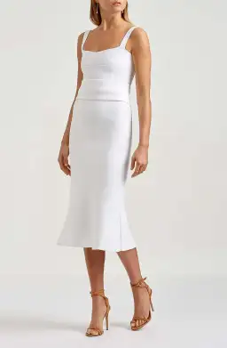 Scanlan Theodore Crepe Bralette Dress White Size 6 for rent on The Volte - image 1