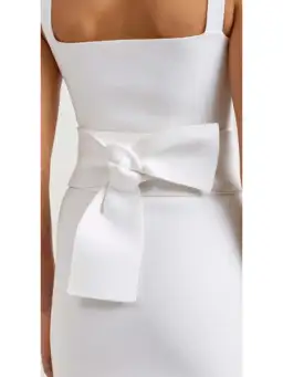 Scanlan Theodore Crepe Bralette Dress White Size 6 for rent on The Volte - image 3