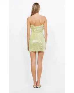 Bec & Bridge Venus Sequin Mini Dress Yellow Size U 6 for rent on The Volte - image 2