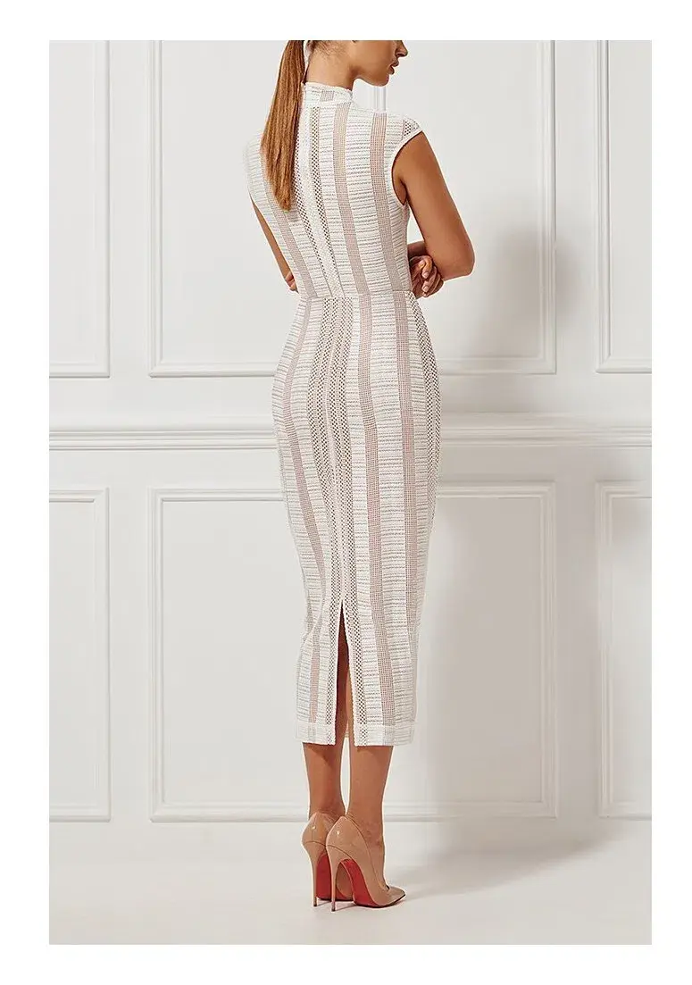 MISHA Chiara Lace Milk Dress White Size 6/XS for rent on The Volte - main image