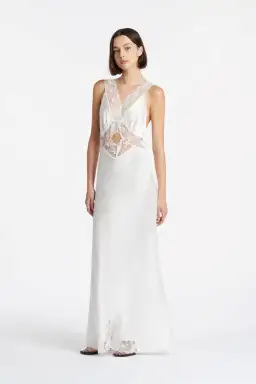 Sir the Label Aries Cut Out Gown in Ivory Size 1/ AU 8 for rent on The Volte - image 1