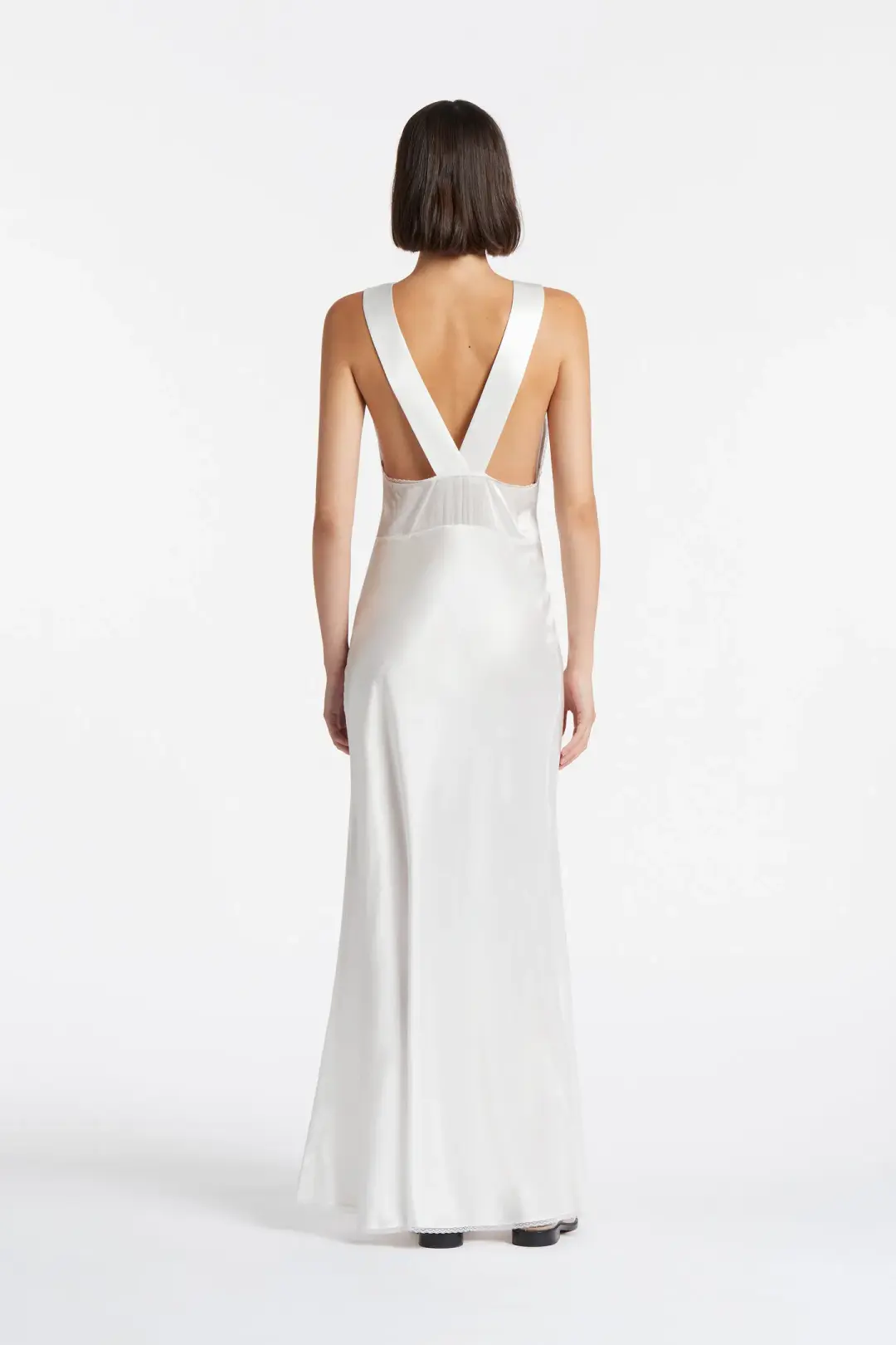 Sir the Label Aries Cut Out Gown in Ivory Size 1/ AU 8 for rent on The Volte - main image