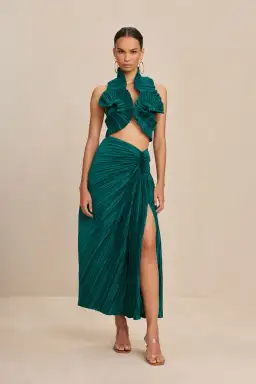Cult Gaia Adilia Top & Sonoma Skirt Set Green Size S/ Au 8 for rent on The Volte - image 1