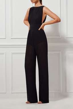 MISHA Larissa Pantsuit Black Size 6/XS for rent on The Volte - image 1