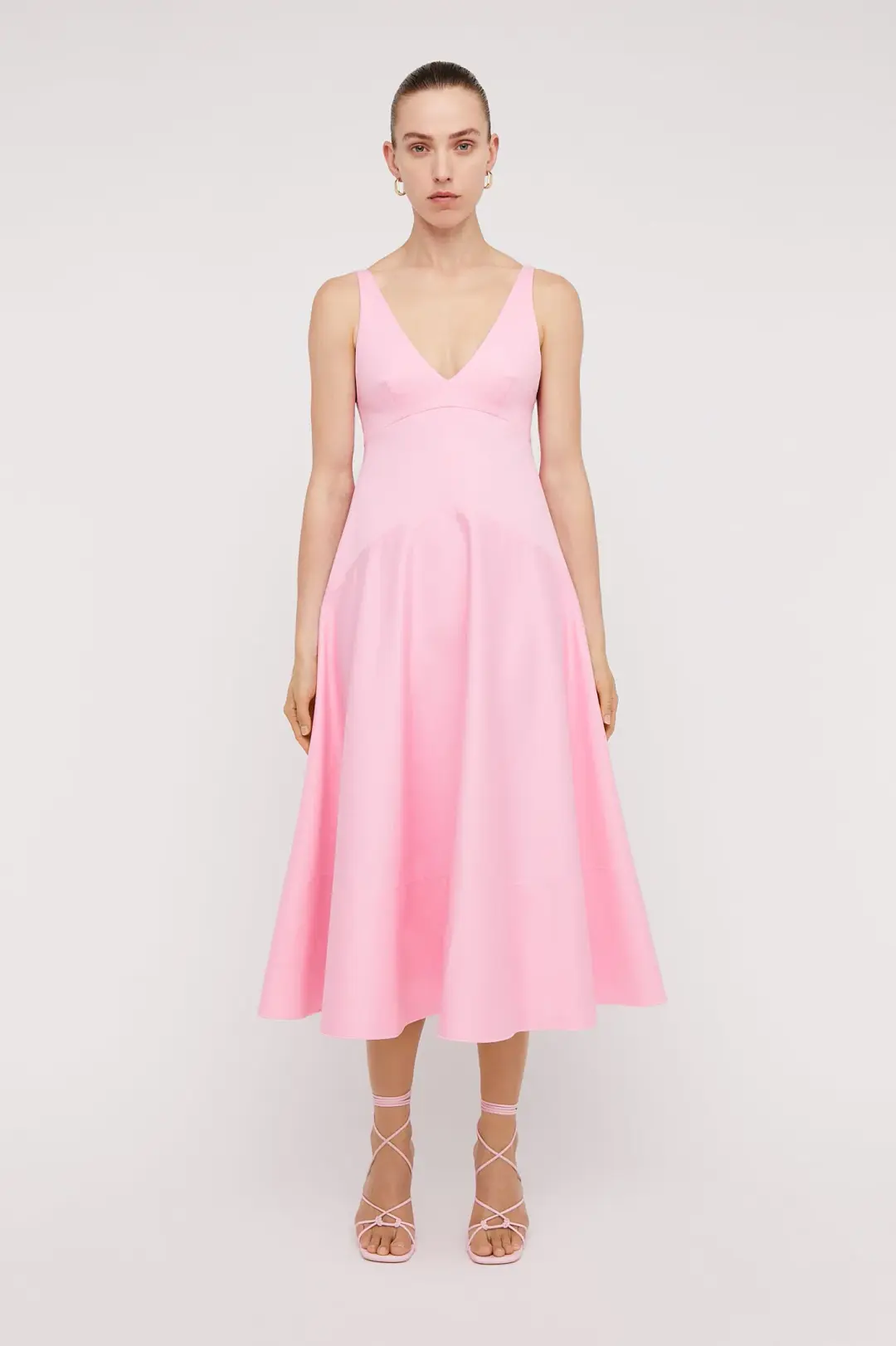 Scanlan Theodore Italian Cotton Dress Pink Size 6 for rent on The Volte - main image