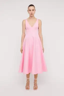 Scanlan Theodore Italian Cotton Dress Pink Size 6 for rent on The Volte - image 1