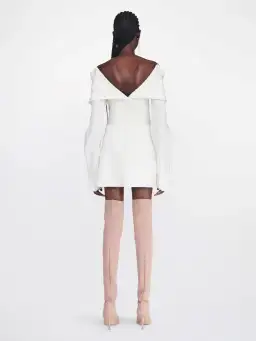 Dion Lee Hook Tube Shirt Mini Dress in White Size 10 for rent on The Volte - image 2