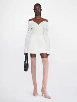 Dion Lee Hook Tube Shirt Mini Dress in White Size 10 for rent on The Volte - image 1