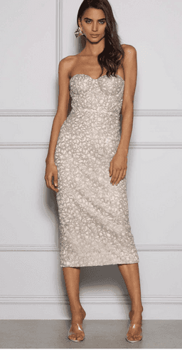 Elle Zeitoune Jayce Dress Champagne Gold Size 6 for rent on The Volte - image 1