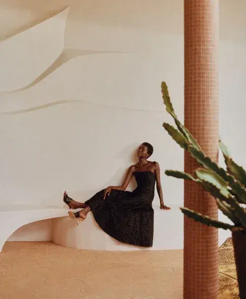 Aje Soundscape Maxi Dress in Black Size 8 for rent on The Volte - main image