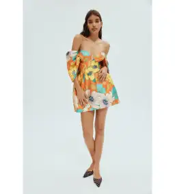 Alemais Piato Sculpt Mini Dress Multi Size 8