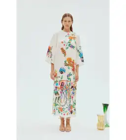 Alemais Meagan Midi Dress Print Size 10