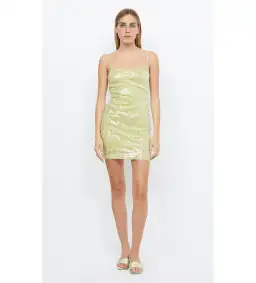 Bec & Bridge Venus Sequin Mini Dress Citrus Size 8 for rent on The Volte - image 2