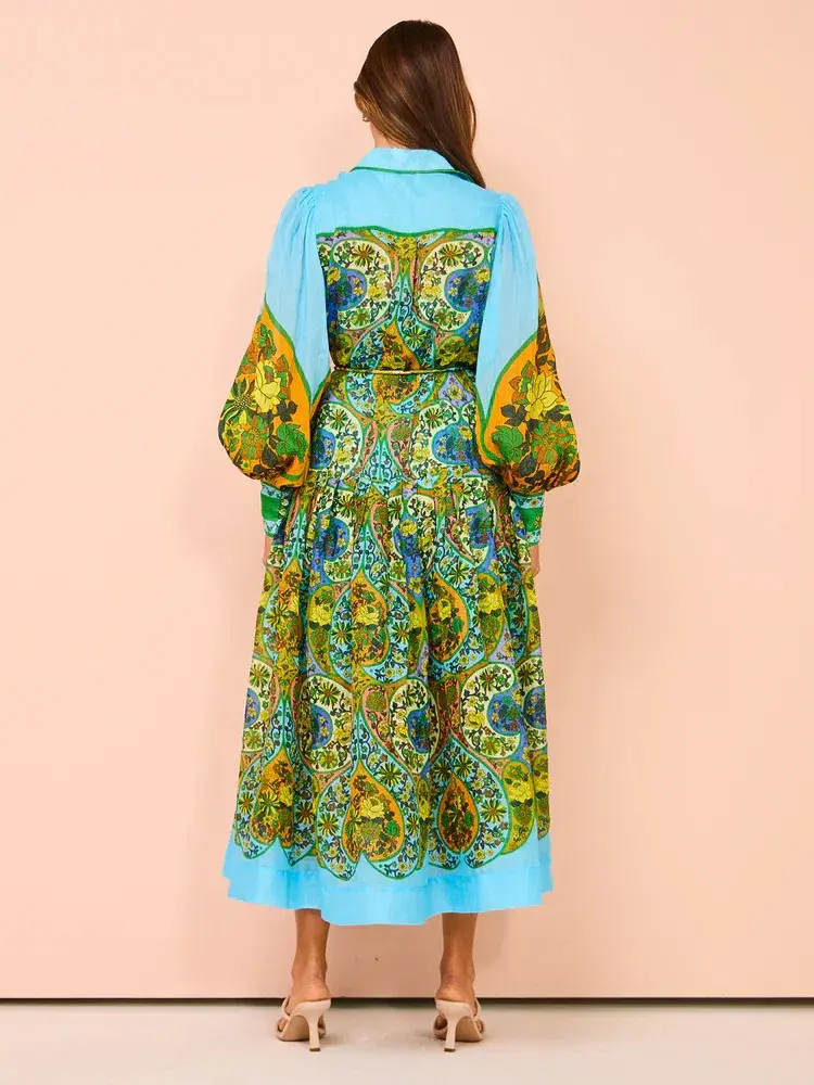 Alemais Sofie Shirtdress In Multi Size AU 12 for rent on The Volte - main image