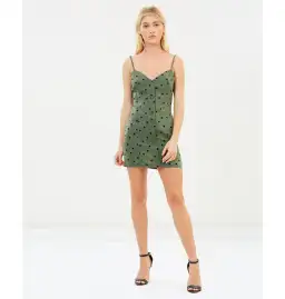 Bec & Bridge Lou Lou Mini Dress in Khaki Size AU 10 for rent on The Volte - image 1