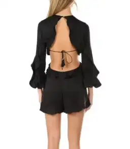 Zimmermann Winsome Flutter Playsuit Black Size 2 / AU for rent on The Volte - image 2