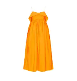Cecilie Bahnsen Susa Midi Dress Orange Size AU 8 for rent on The Volte - image 5