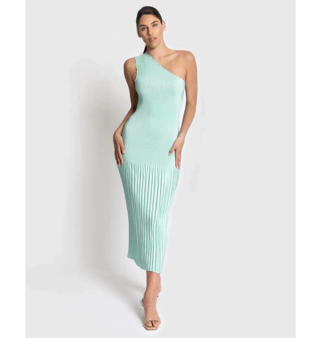 L'Idee Soiree One Shoulder Gown in Spearmint Size S / AU 8 for rent on The Volte - main image