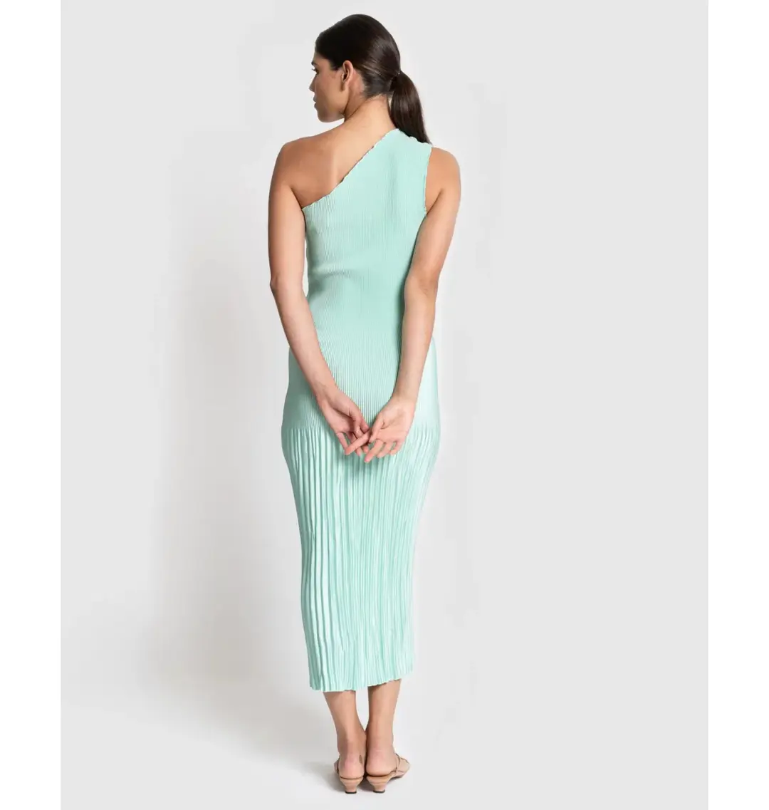 L'Idee Soiree One Shoulder Gown in Spearmint Size S / AU 8 for rent on The Volte - main image