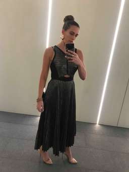 Sass & Bide - Cultural Diffuse Dress - Gold/ Black for rent on The Volte - image 2