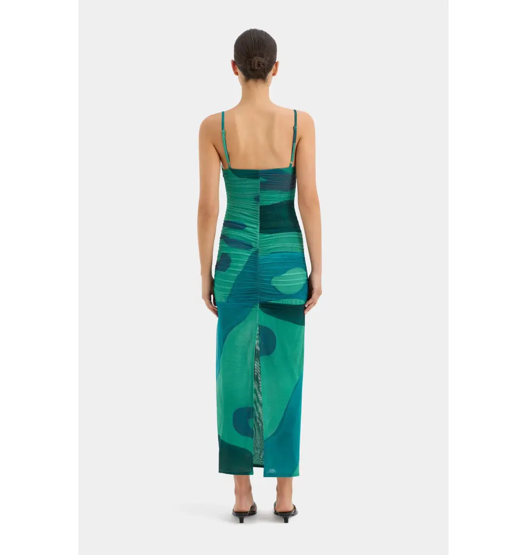 Sir the Label Frankie Midi Dress Emerald Reflection Size AU 6 for rent on The Volte - main image