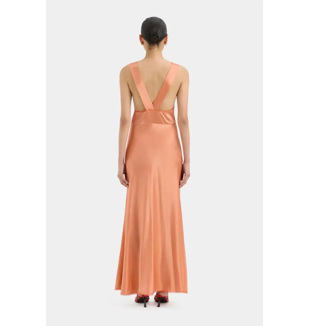 Sir the Label Aries Cut Out Gown in Peach Size AU 8 for rent on The Volte - main image