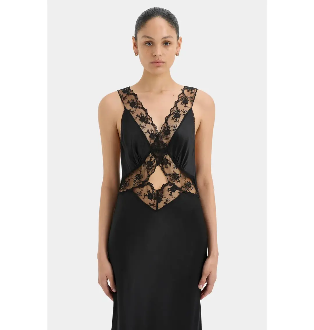 Sir The Label Aries Cut Out Gown In Black Size 1 / AU 8 for rent on The Volte - main image