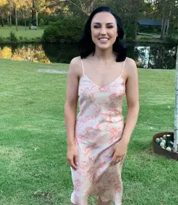 Silk Laundry 90s Silk Bias Cut Slip Dress Serengeti Size 6 for rent on The Volte - image 2