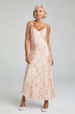 Silk Laundry 90s Silk Bias Cut Slip Dress Serengeti Size 6 for rent on The Volte - image 1