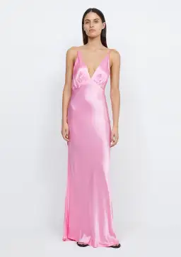 Bec & Bridge Lorelai V Maxi Dress in Candy Pink Size 8