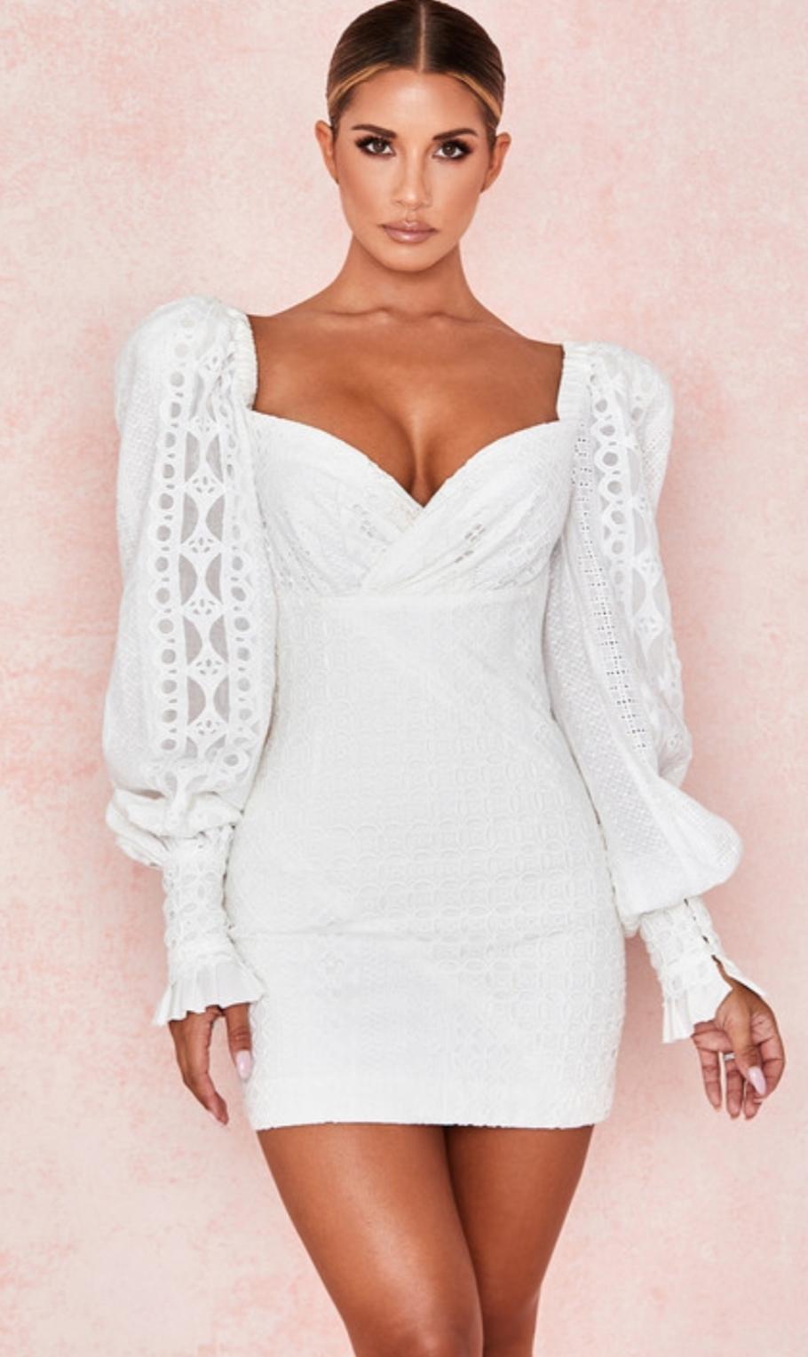 House of CB Marquis Mini Dress White Size 8 - Image 4