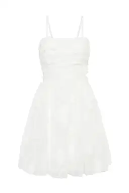 Aje Evangeline Mini Dress Ivory Size 8 for rent on The Volte - image 4