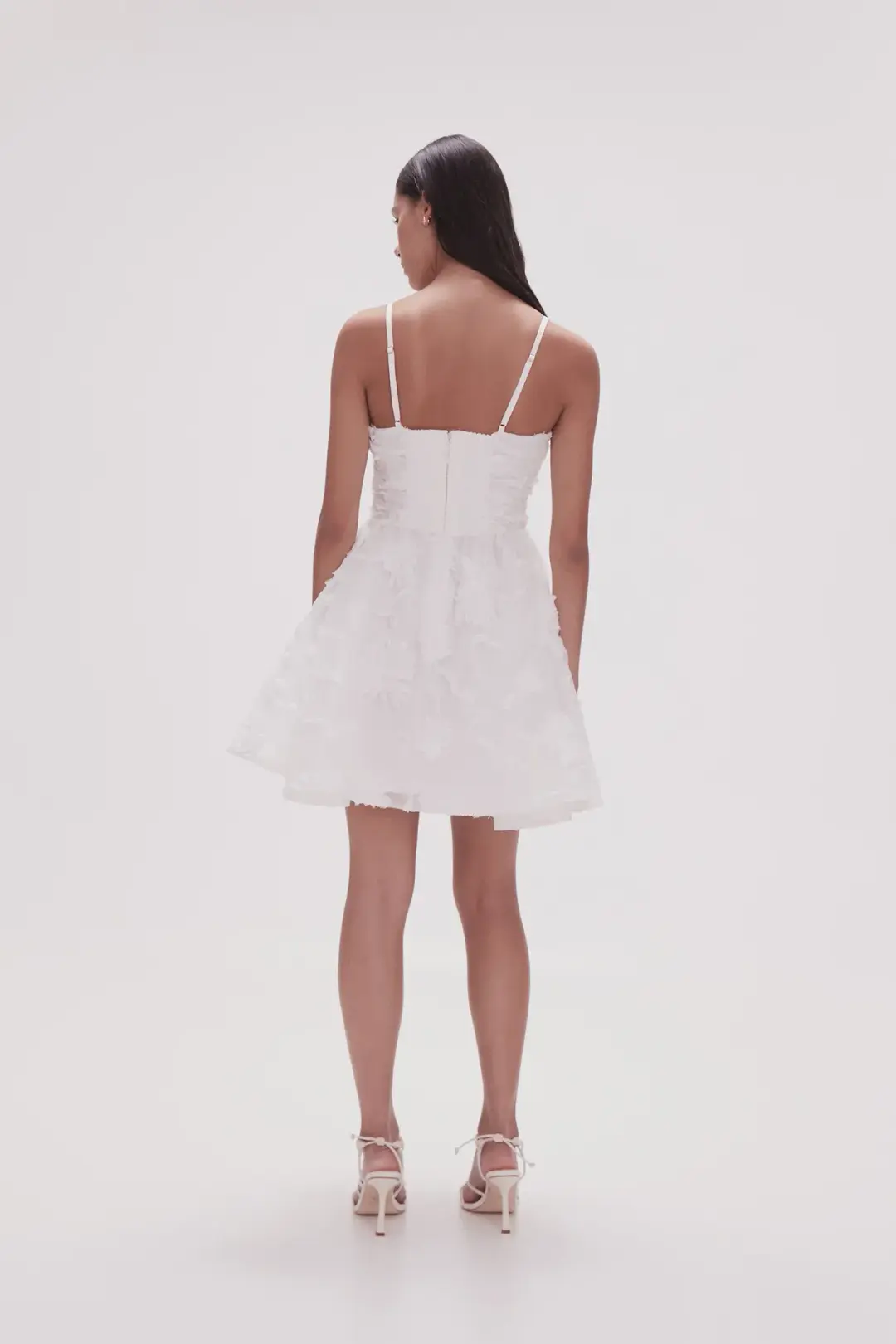 Aje Evangeline Mini Dress Ivory Size 8 for rent on The Volte - main image
