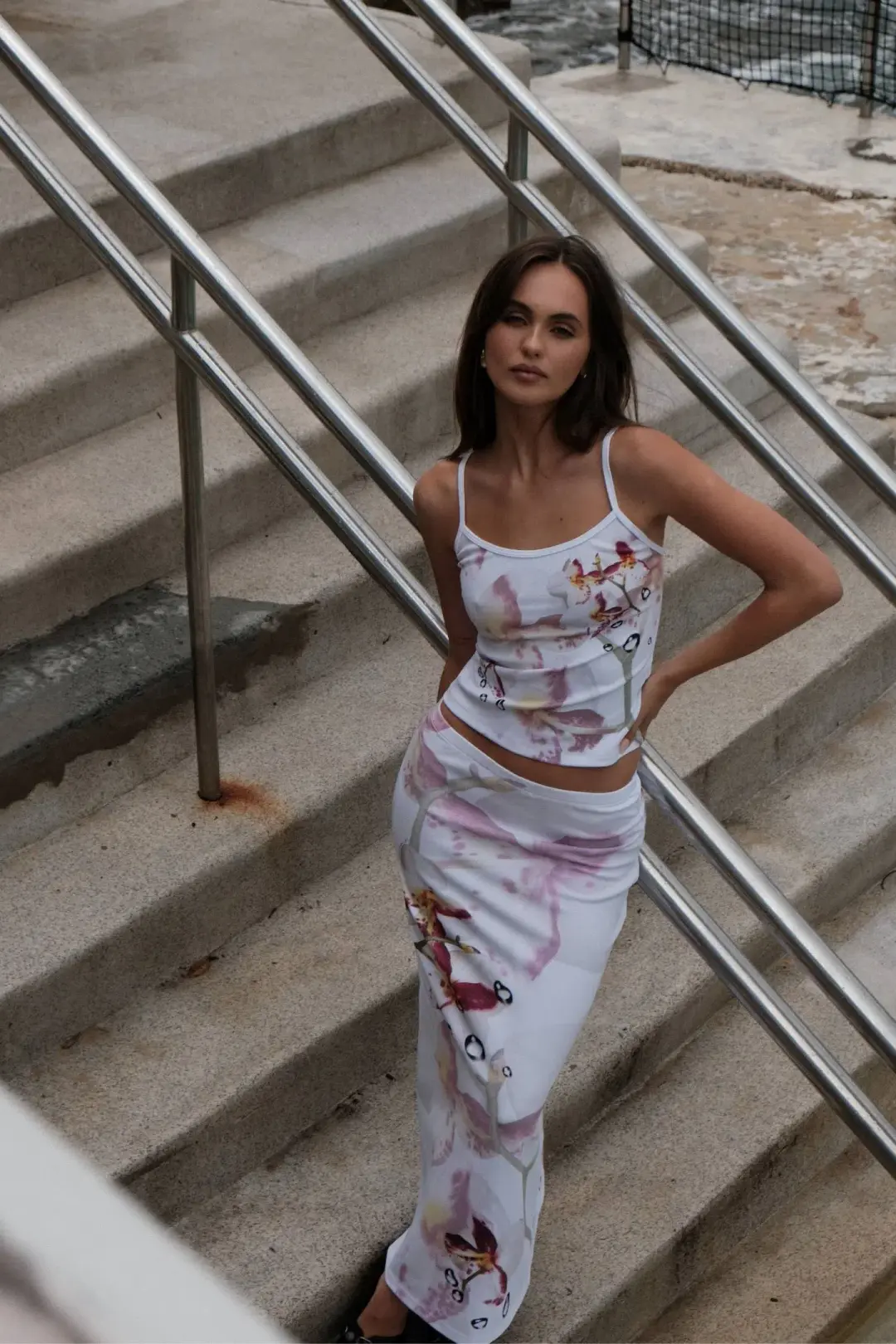 With Harper Lu Purity Blossom Set Floral Size S/AU 8 for rent on The Volte - main image