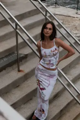 With Harper Lu Purity Blossom Set Floral Size S/AU 8 for rent on The Volte - image 3