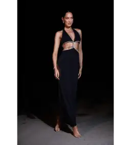 MESHKI Nicha Diamante Cut Out Maxi Dress Black Size 8 for rent on The Volte - image 3