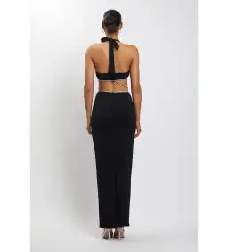 MESHKI Nicha Diamante Cut Out Maxi Dress Black Size 8 for rent on The Volte - image 2