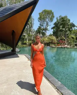 Arcina Ori Siena Dress Orange Size S/Au 8 for rent on The Volte - image 1