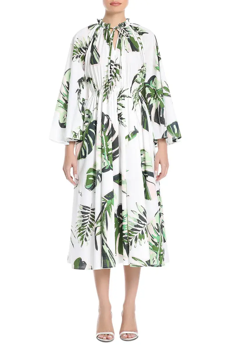 Leo Lin Alexia Midi Dress in Botanica Print Size 16 for rent on The Volte - main image
