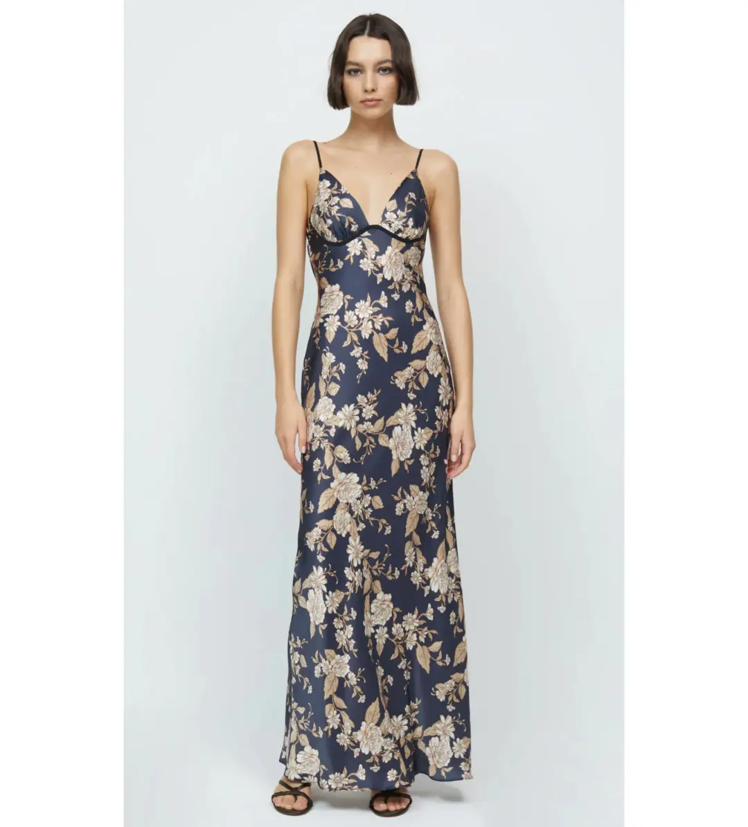 Bec & Bridge Opaline Floral Silk Strap Maxi Dress in Opaline Floral Size 10 for rent on The Volte - main image