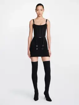 Dion Lee Garter Corset Mini Dress Black Size 10 for rent on The Volte - image 1