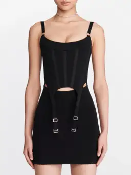 Dion Lee Garter Corset Mini Dress Black Size 10 for rent on The Volte - image 2