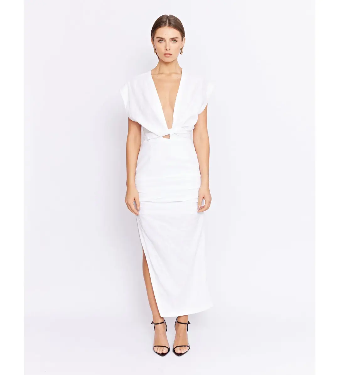 Pfeiffer Clifton Linen Maxi Dress Powder Size 8 for rent on The Volte - main image