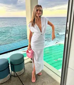 Pfeiffer Clifton Linen Maxi Dress Powder Size 8 for rent on The Volte - image 1