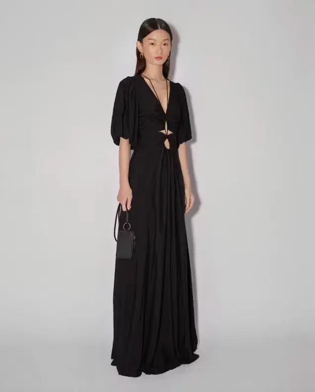 Magali Pascal The Pallida Maxi Dress Black Size 12 for rent on The Volte - main image